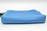 Tory Burch Pebbled Blue Leather Shoulder Bag Eb0724wrdu