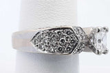 Approx. 1.56ctw Diamond Ring In 18k White Gold 10.3 Grams Size 6.75 Eb0125opxzsa