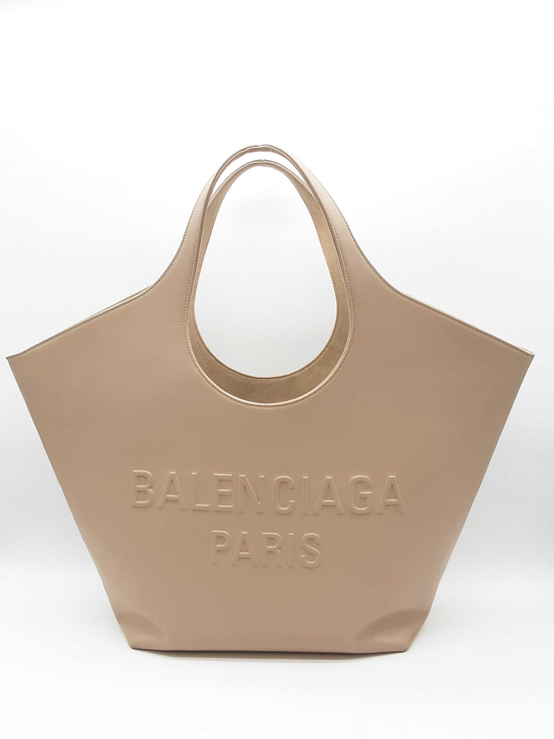 Balenciaga Mary Kate Beige Smooth Leather Tote Bag Do1224rrxde