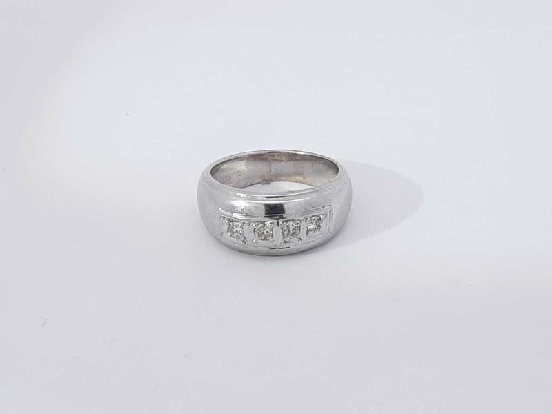 .12 Cttw Diamond 10k White Gold 6.3 Grams Wedding Band Size 7 Aa1025oxzsa