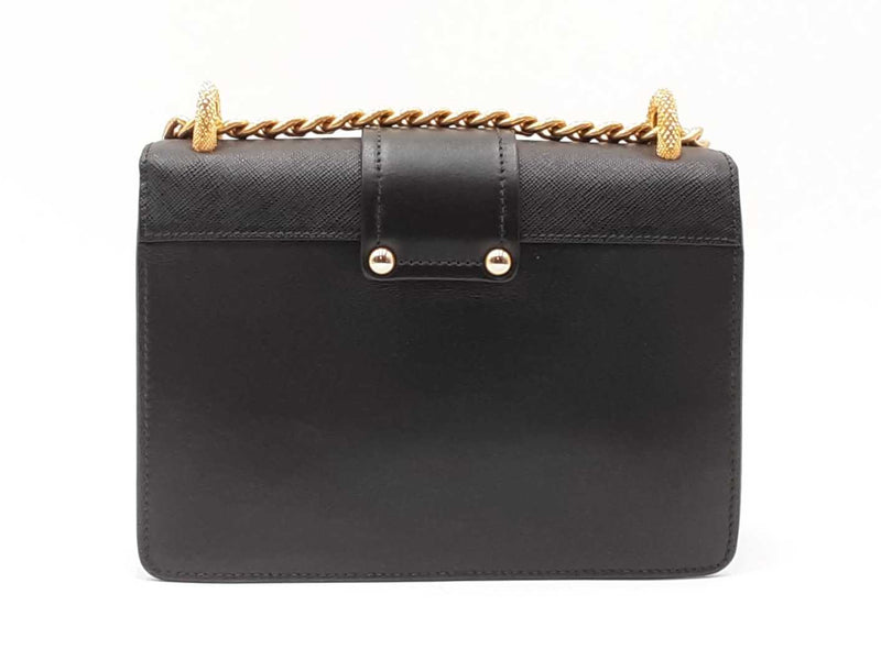Prada Animalier Cahier Crossbody In Black Leather Fw0625izxdu