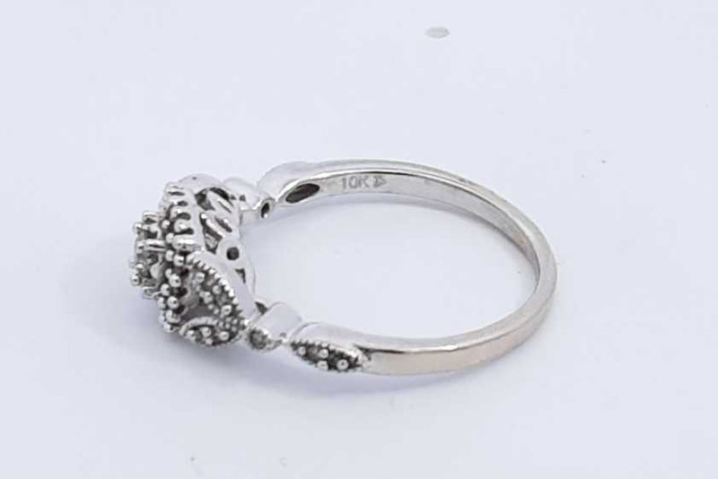 Approx. 0.55ctw Diamond Engagement Set 10k White Gold 3.5g Size 5.5 Eb0824lrxsa