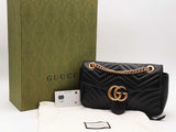Gucci Gg Marmont Matelasse Shoulder Bag Black Aa0426rrzsa