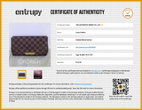 Louis Vuitton Damier Ebene Favorite Pm Shoulder Bag Sd0825ecrde Entrupy Certificate