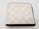 Coach 3 In 1 White Creme Signature Coated Canvas Wallet Do1025wxde