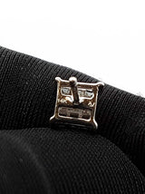 0.18 Cttw Diamond & 14k White Gold Illusion Set Stud Earrings 1 Gram Fw0826lwxdu