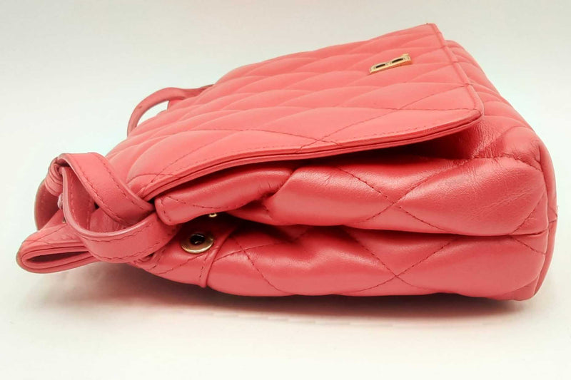 Balenciaga Quilted Red Leather Touch B. Shoulder Bag Eb1024wrxsa