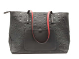 Mcm Klara Shopper Tote In Logo-embossed Black Leather Fw0925wwxdu