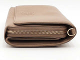 Tory Burch Bombe Flat Wallet Crossbody Beige Aa0826crsa