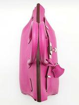 Hermes Birkin 25 Pink Chevre Mysore Red Interior Palladium Handbag Do0925lirxzde