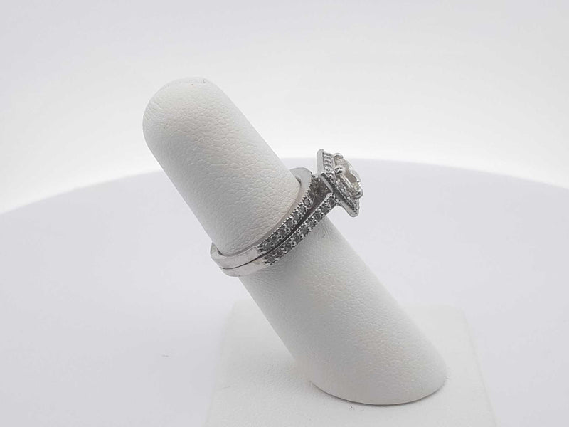 1.10ctw 14k White Gold 6.1 Grams Ring Size 6 Sd0525srzsa
