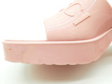 Gucci Pink Rubber Platform Sandal Slides Size Eu 39/ Us 9 W Do0624lxzde