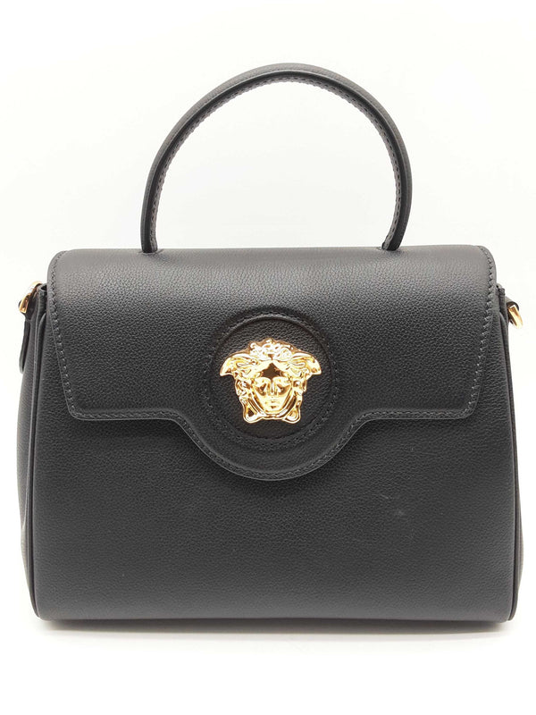 Versace La Medusa Black Leather Shoulder Bag Do0824crxde