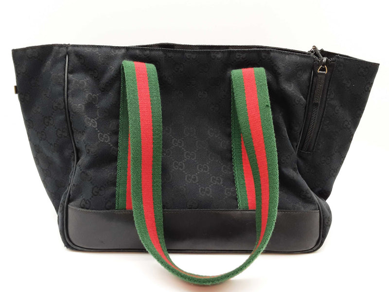 Gucci Black Gg Canvas Web Pet Tote Bag Do0525wxzde