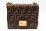 Fendi Kan U Zucca Ff Embossed Logo Shoulder Bag Eb0926pxzde