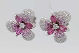 Stefan Hafner Springtime Pink Sapphire Diamond Flower Stud Earrings Eb1026sxzsa