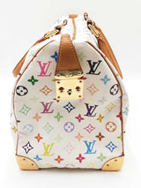 Louis Vuitton X Takashi Murakami Keepall 45 In White Multicolor Monogram Coated Canvas Fw0726lcrxdu