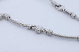 0.05cttw Diamond Cable Link Bracelet 18k White Gold 8.1 Grams 7 Inch Eb0526cxzde