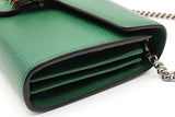 Gucci Dionysus Emerald Green Leather Chain Wallet Eb0526cxzde