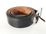 Gucci Micro Guccissima Black Leather Belt Size 110-44 Sd0426crde