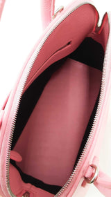 Balenciaga Small Logo Ville Top Handle Bag In Pink Grained Leather Fw0925rzxdu