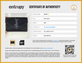 Saint Laurent Python Embossed Black Patent Leather Cassandre Wallet Eb0126wxzde Entrupy Certificate