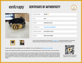 Gucci Marmont Reversible Belt In Gg Supreme & Leather With Gg Buckle Fw0226wzxdu Entrupy Certificate