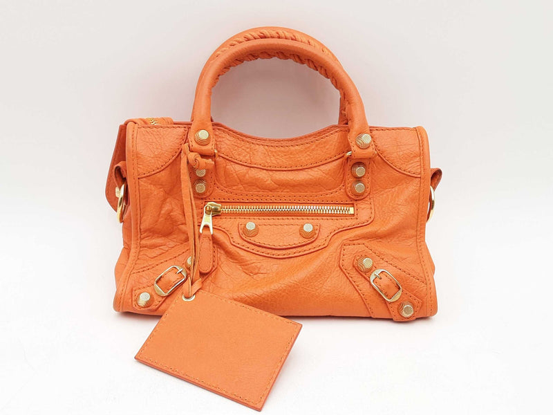 Balenciaga Tangerine Agneau Mini City Handbag Sd0925wzxsa