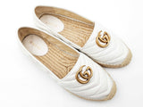 Gucci Gg Marmont Charlotte Espadrilles In Matelassé Leather Size 7 Fw0926lordu