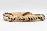 Fendi Raffia Ff Woven Crisscross Slides Size 41 Eb0825rxdu