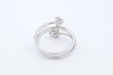 14k White Gold Diamond Bypass Ring 3.5 Grams Size 6 Eb0626rxzde
