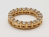 1.00 Cttw Lab Grown Diamonds 10k Yellow Gold 2.0g Circle Pendant Do0525owcde