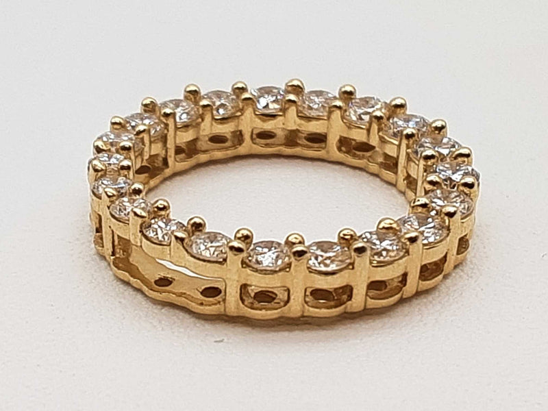 1.00 Cttw Lab Grown Diamonds 10k Yellow Gold 2.0g Circle Pendant Do0525owcde