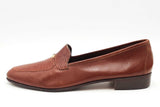 Salvatore Ferragamo Lizard Brown Leather Loafers Size 10 Eb0926rxsa