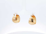 18k Yellow Gold Wide Tapered Hoop Earrings 4.8 Grams Fw0826orzdu