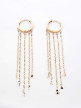 18k Yellow Chain Cascade Hoop Earrings 1.9 Grams Fw0826lxzdu