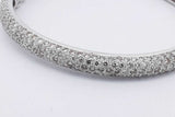 1.95cttw Diamond Hinged Bangle Bracelet 14k White Gold 18.5 Grams Eb0526lrxzsa