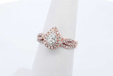 14k Rose Gold Diamond Engagement Set 2.8 Grams Size 5.5 Eb0825rcrde