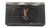 Ysl Saint Laurent Cassandre Crocodile-embossed Leather Chain Wallet Sd0326pzxdu