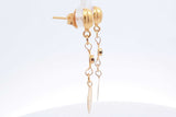 18k Yellow Gold Dangle Earrings 4.6 Grams Eb1124oorsa