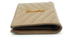 Saint Laurent Chevron Quilted Leather Cassandre Bifold Wallet Eb0326llrdu