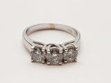 0.75 Cttw Natural Diamonds 14k White Gold 3.7g Ring Size 7 Do0326pixde