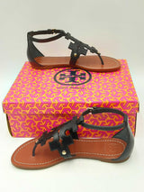 Tory Burch Leather Flat Sandals Size 8 Eb0924rxdu