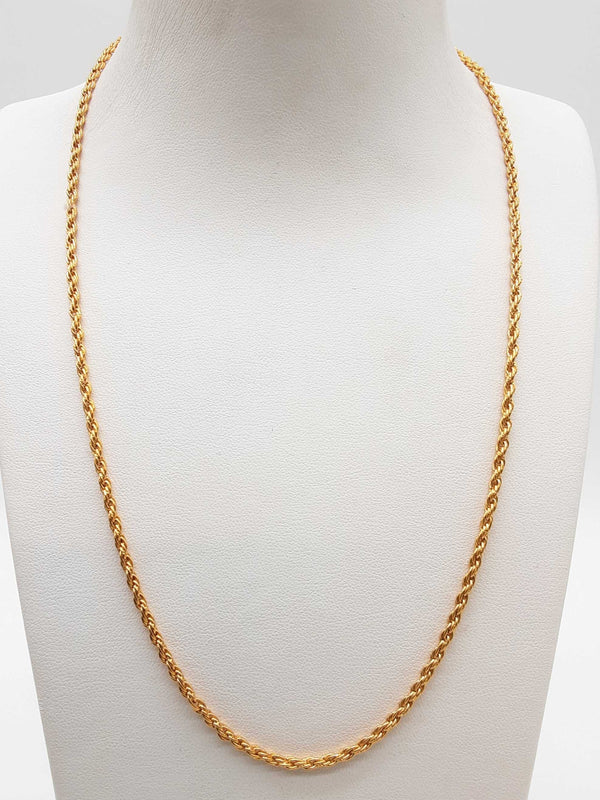 24k Yellow Gold 16.2g Rope Chain 18 In Do0725lrxzde