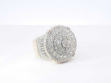 1.32 Cttw Diamond & 14k Yellow Gold Cluster Ring 14.4 Gram Size 9.5 Fw0926lorzdu