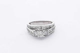 1.15cttw Diamond 14k White Gold Ring 6.4 Grams Size 7 Eb0626cxzsa