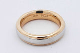 Platinum & 18k Yellow Gold Wedding Band Ring 7.3 Grams Size 3.75 Eb0126owrsa