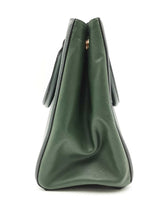 Prada 2 Tone Green Saffiano Leather Tote Bag Eb0726ixzsa
