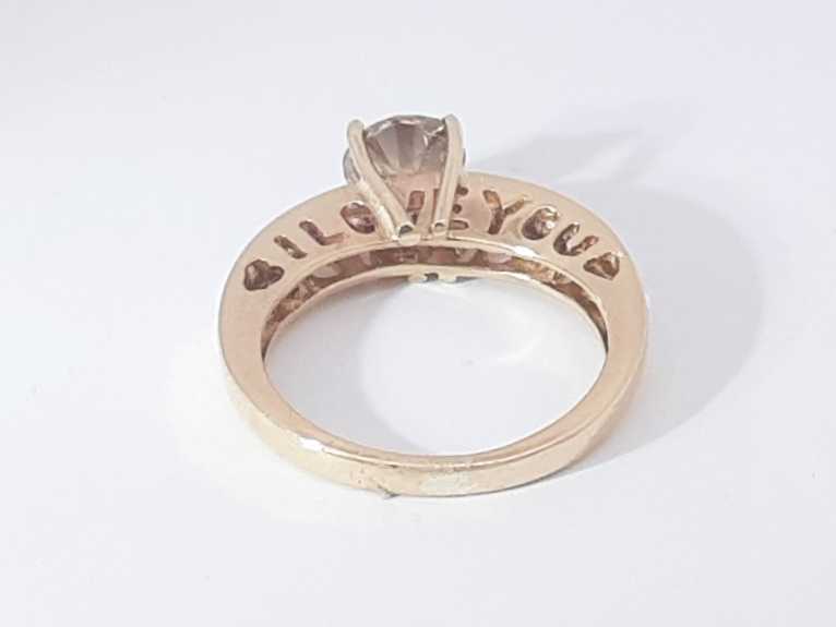 0.90 Cttw Diamond 10k Yellow Gold Ring 2.6 Grams Size 4.5 Aa0525lzxzsa