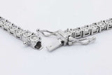 3.99cttw Diamond Tennis Necklace 10k White Gold 33.9 Grams 21 Inch Eb0526oxxzsa